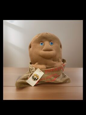 Couch Potato Head Figure w/ Burlap Sack Novelty Decor Funny Gift NWT VTG 1987